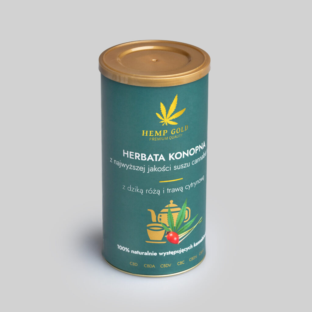 Herbata konopna z dziką różą i trawą cytrynową – 70 g